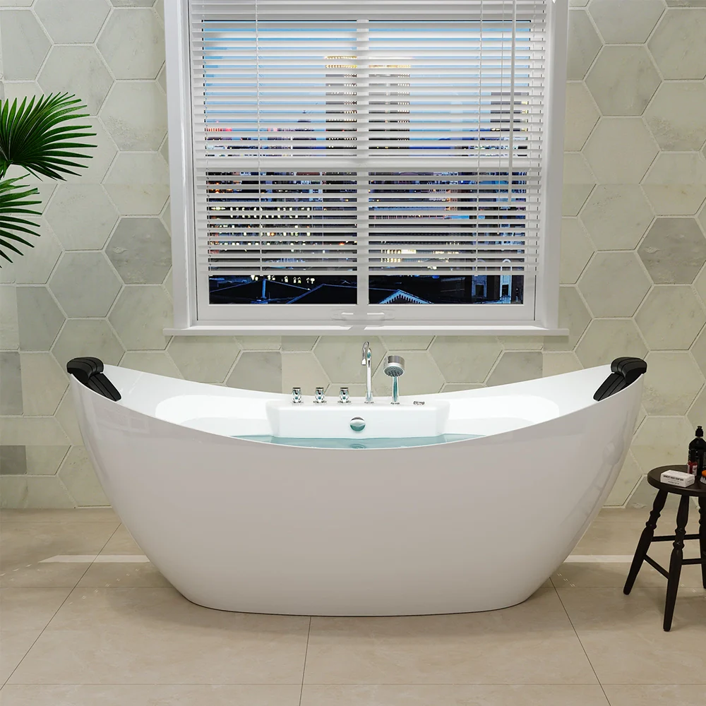 Freestanding bathtub bathroom remodel Monmouth County NJ with modern tile walls