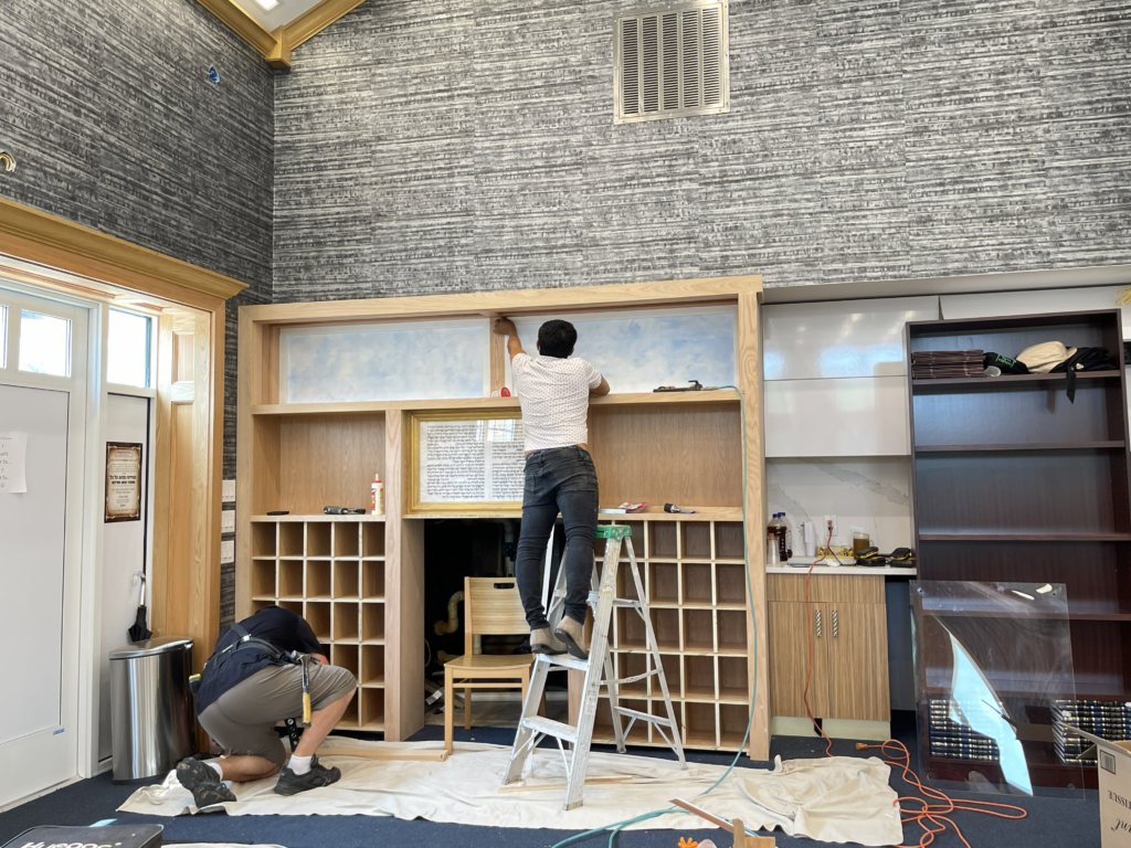 Built-in wall unit and cabinetry millwork in Monmouth County NJ Synagogue