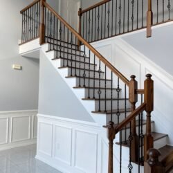 wainscoting and wall trim installation Middletown NJ hallway