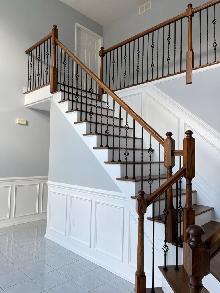 Decorative wall paneling and wainscoting trim detail in Monmouth County NJ