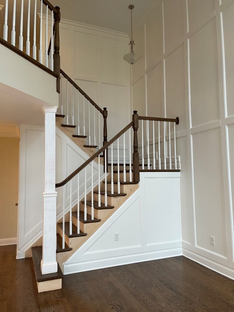Custom wainscoting wall paneling installation in Monmouth County NJ home