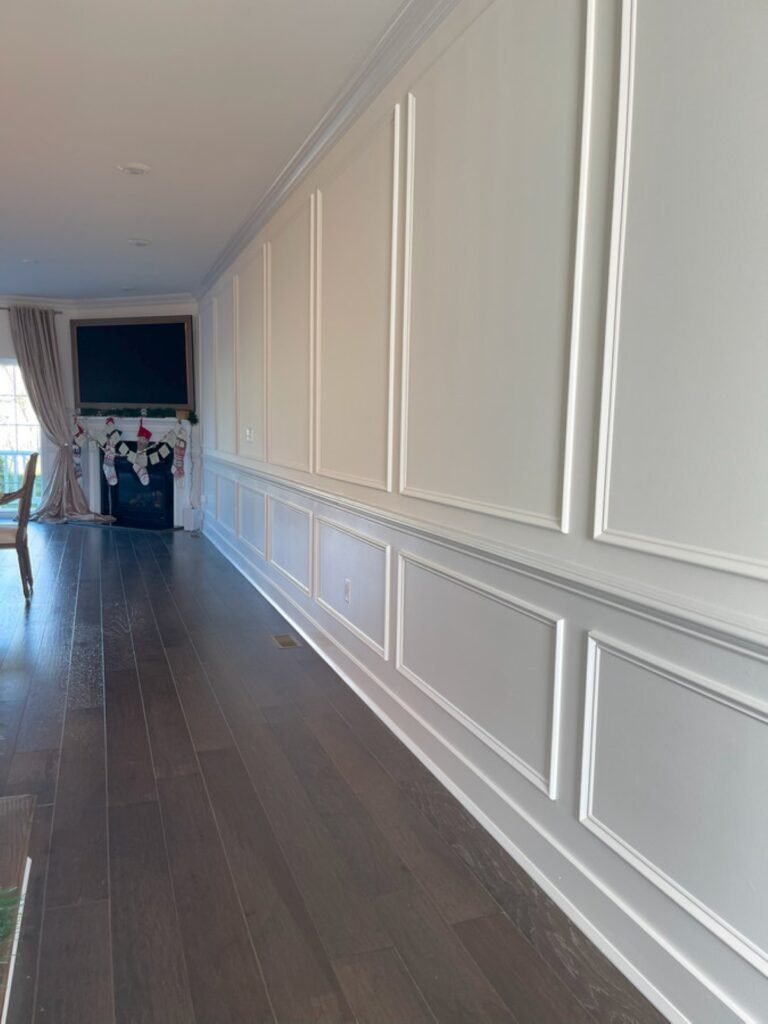 Custom wainscoting finish carpentry detail in Monmouth County NJ