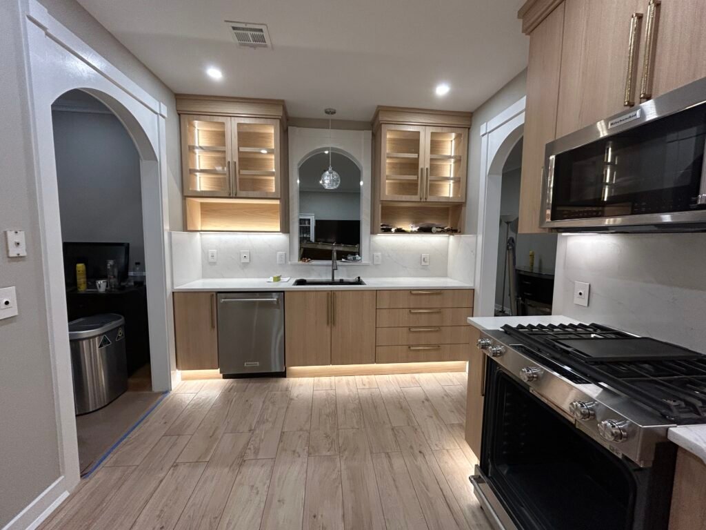 Custom built-in kitchen cabinets and millwork installation in Monmouth County NJ
