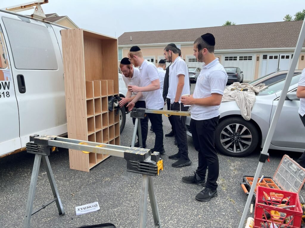 Custom storage built-ins designed for Monmouth County NJ Synagogue