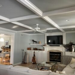 coffered ceiling Middletown NJ living roomroom